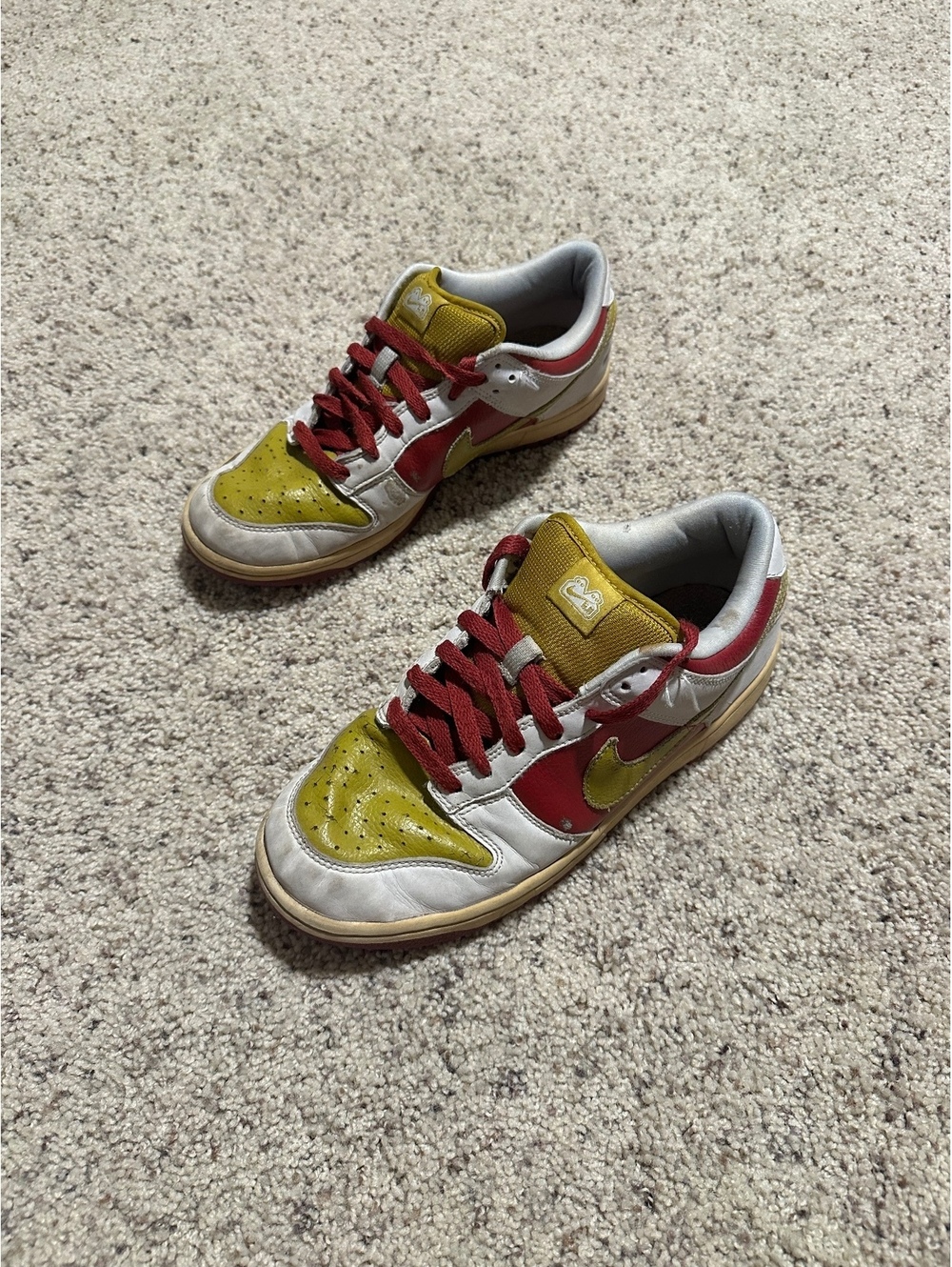 Nike Dunk Low 6.0 2006 Mens Size 7.5 Vintage Burgundy Gold 314142-631